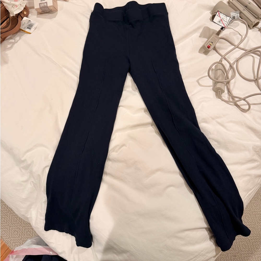 Donni The Rib Kick Flare Navy Sz Large